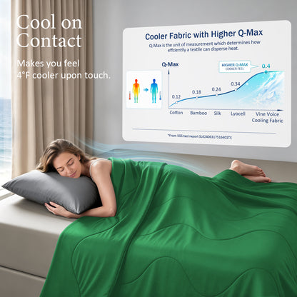 Cooling Blanket - Emerald Green
