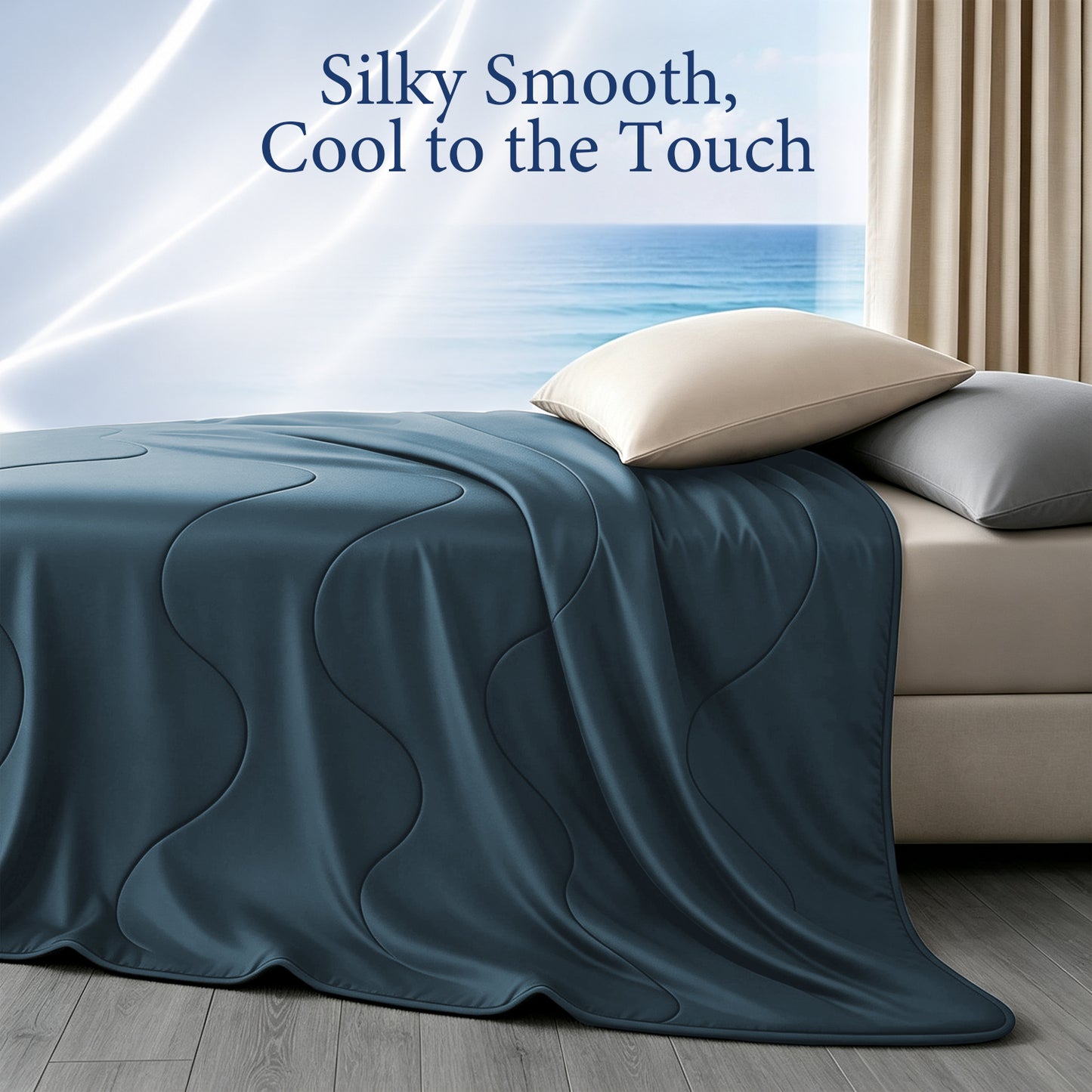 Cooling Blanket - Dark Denim Blue