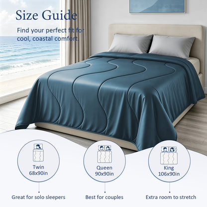 Cooling Blanket - Dark Denim Blue