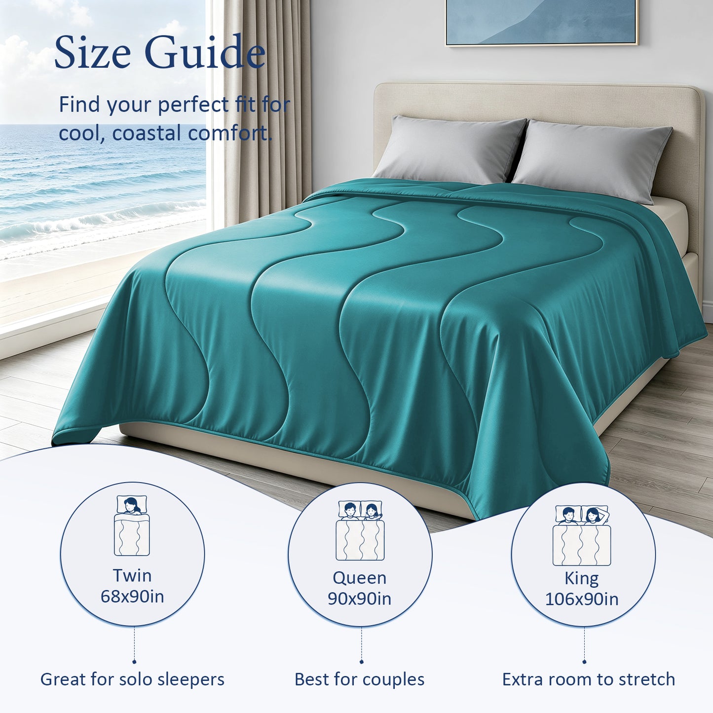 Cooling Blanket - Peacock Blue