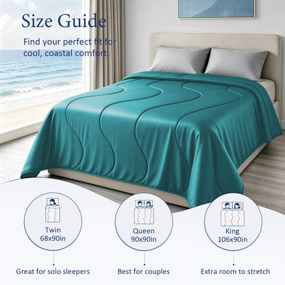 Cooling Blanket - Peacock Blue