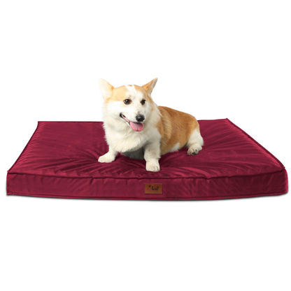 Tail Stories Outdoor All Weather Dog Bed, Waterproof Dog Bed for Large Dogs, Orthopedic Egg Foam Indestructible Pet Bed with Washable Removable Cooling Dog Bed Cover