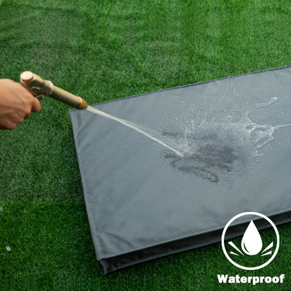 Tail Stories Outdoor All Weather Dog Bed, Waterproof Dog Bed for Large Dogs, Orthopedic Egg Foam Indestructible Pet Bed with Washable Removable Cooling Dog Bed Cover